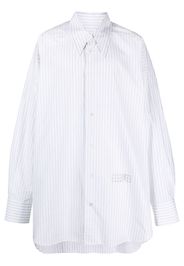 MM6 Maison Margiela numbers-motif long-line shirt - Bianco