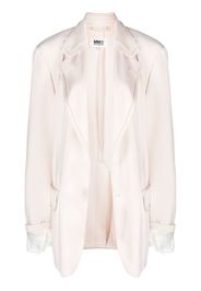 MM6 Maison Margiela long-sleeve single-breasted blazer - Toni neutri