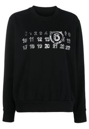 MM6 Maison Margiela logo-print cotton hoodie - Nero