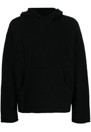 MM6 Maison Margiela number-motif knitted hoodie - Nero