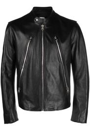 MM6 Maison Margiela leather biker jacket - Nero