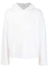 MM6 Maison Margiela number-motif knitted hoodie - Bianco