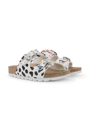 Moa Kids dalmatian-print buckled sandals - Bianco