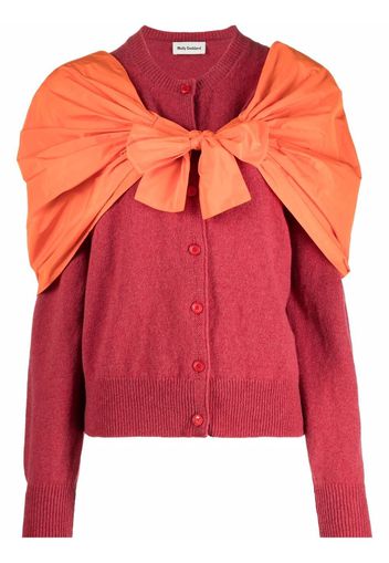 Molly Goddard wrap-panel cardigan - Rosso