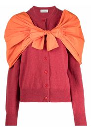 Molly Goddard wrap-panel cardigan - Rosso