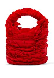 Molly Goddard Zahara layered ruffled mini bag - Rosso