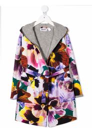 Molo Kids floral-print coat - Blu