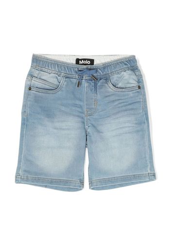 Molo stonewashed denim shorts - Blu