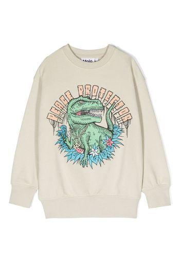 Molo Memphis dinosaur-print sweatshirt - Toni neutri