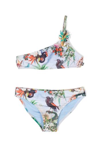 Molo tropical-print bikini - Blu