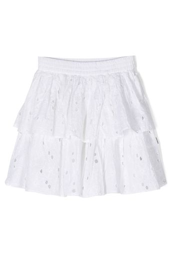 Molo broderie anglaise two-layers skirt - Bianco