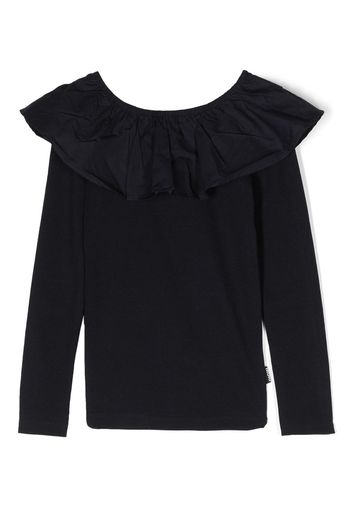 Molo T-shirt Renate con ruches - Nero