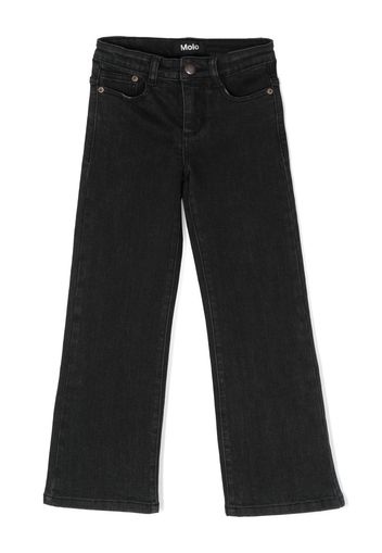 Molo Asta washed flared trousers - Nero