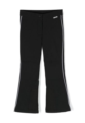 Molo side-stripe flared trousers - Nero