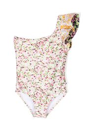 Molo one-shoulder floral-print swimsuit - Rosa