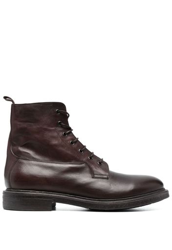 Moma Polacco lace-up leather boots - Marrone