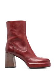 Moma 90mm leather boots - Rosso