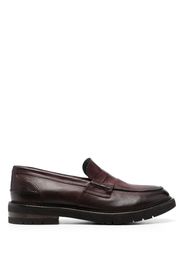 Moma Nairobi penny-slot leather loafers - Marrone