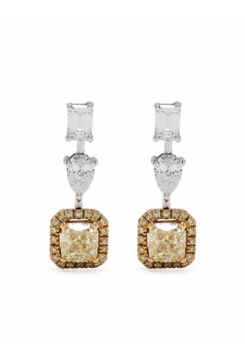 Monan Orecchini pendenti in oro bianco 18kt con diamanti