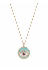 Monan Collana Evil Eye in oro rosa 18kt con diamanti e smalto