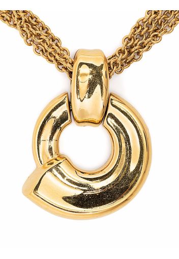 Monet Pre-Owned 1990s hoop-pendant necklace - Oro