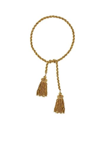 Monet Pre-Owned 1970s chain tassel necklace - Oro