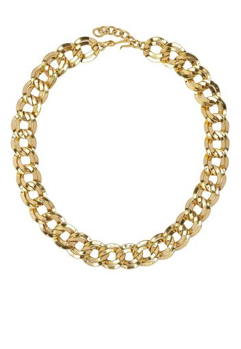 Monet Pre-Owned 1980s chunky curb chain necklace - Oro