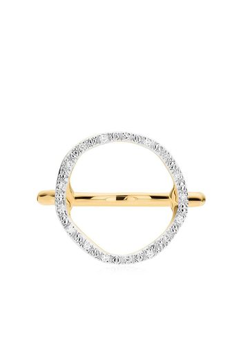 Monica Vinader Riva circle diamond ring - Oro