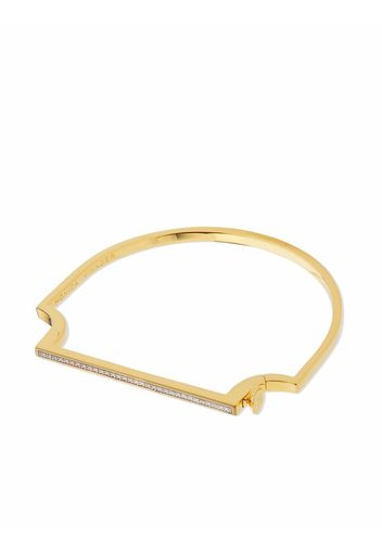 Monica Vinader Bracciale rigido Signature con diamanti - Oro