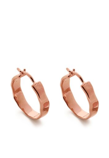 Monica Vinader Siren Muse Wave small hoop earrings - Rosa