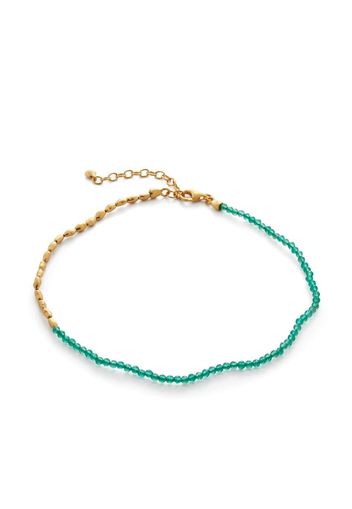 Monica Vinader Mini Nugget beaded anklet - Oro