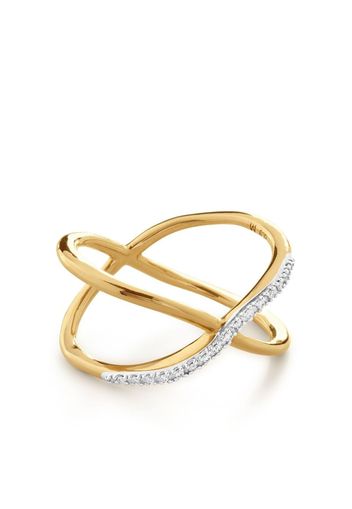 Monica Vinader Anello Riva Diamond Kiss - Oro