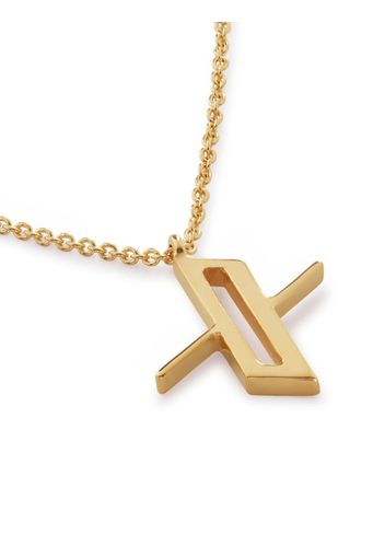 Monica Vinader Collana Alphabet X in oro Vermeil 18kt - GOLD