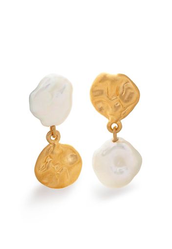 Monica Vinader x Mother of Pearl Keshi pearl stud earrings - Oro