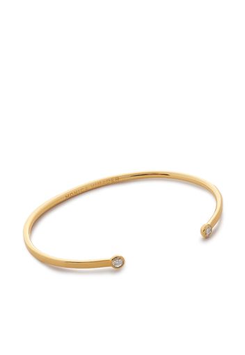 Monica Vinader Bracciale rigido Essential in oro Vermeil 18kt con diamanti