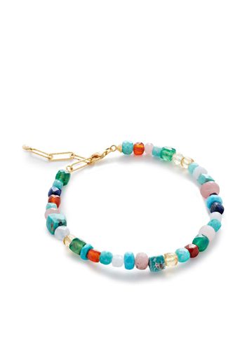 Monica Vinader Bracciale di perline Freedom con oro vermeil - Blu