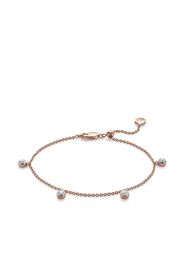 Monica Vinader Bracciale in oro rosa 18kt Fiji Tiny Button con diamanti