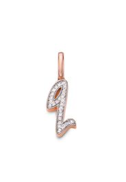 Monica Vinader Q diamond pendant charm - Rosa