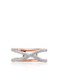 Monica Vinader Riva wave cross ring - Rosa