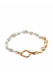 Monica Vinader Bracciale con perle Keshi x Mother of Pearl - Oro