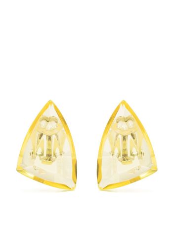 Monies oversized crystal earrings - Giallo