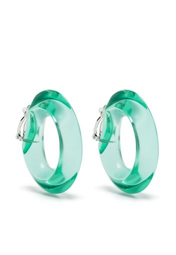 Monies Flotti clip-on hoop earrings - Verde