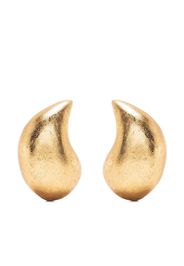 Monies sculptural metallic wood earrings - Oro