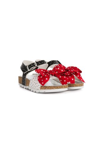 polka dot bow sandals