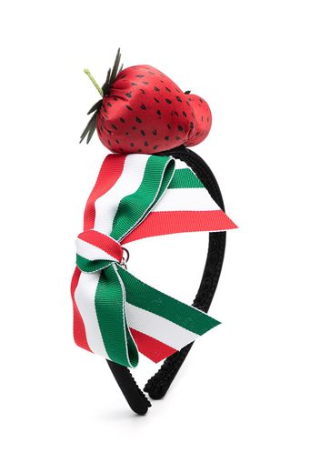 Monnalisa Strawberry applique head band - Nero