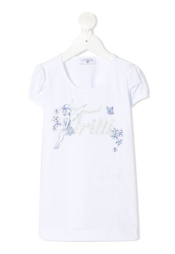 Monnalisa T-shirt con stampa Tinker Bell - Bianco