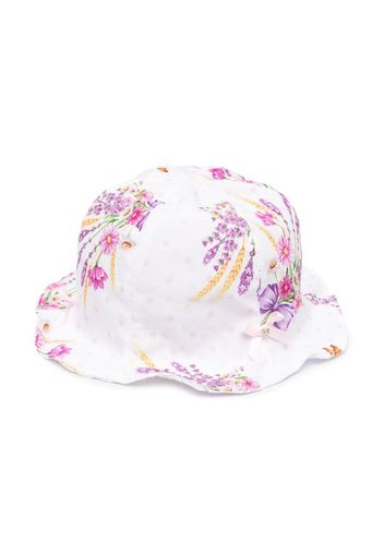 Monnalisa floral print sun hat - Bianco