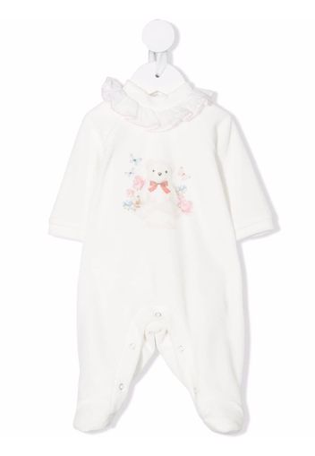 Monnalisa Pigiama con stampa Teddy Bear - Bianco