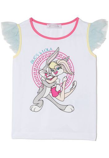 Monnalisa T-shirt Looney Tunes con stampa - Bianco