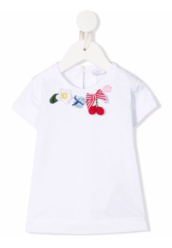 Monnalisa T-shirt con applicazione - Bianco